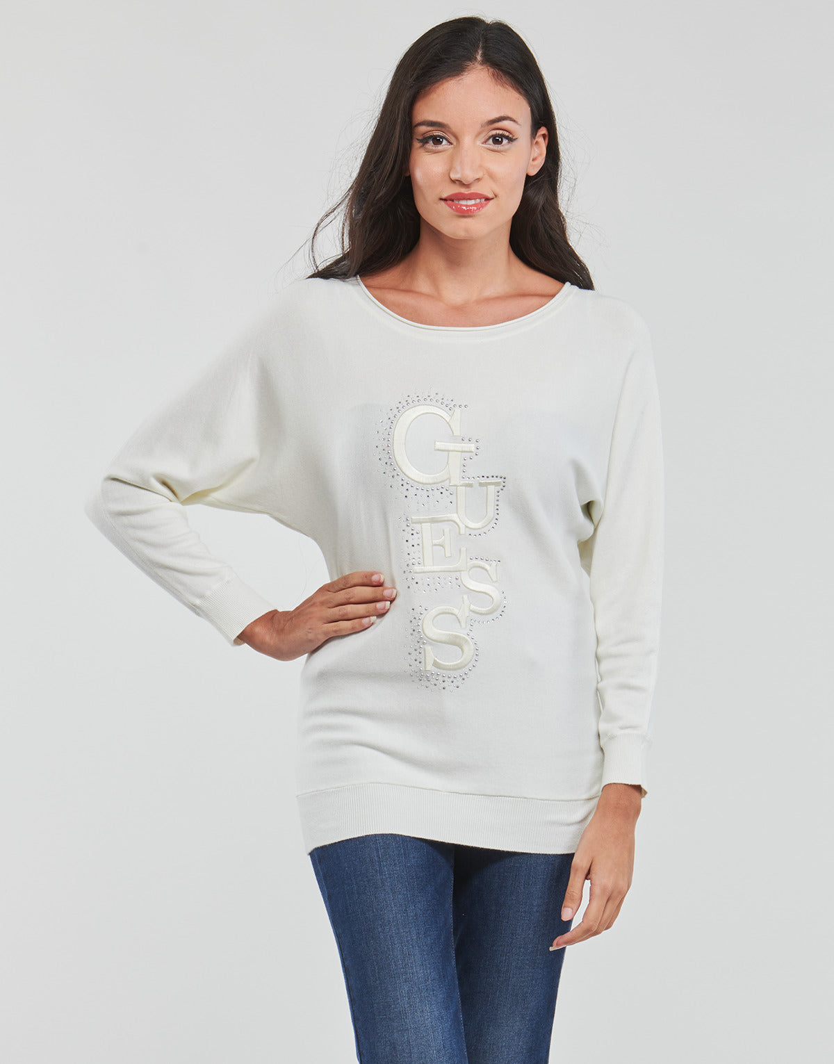 Maglione Donna Guess AMELIE BAT SLEEVE Beige