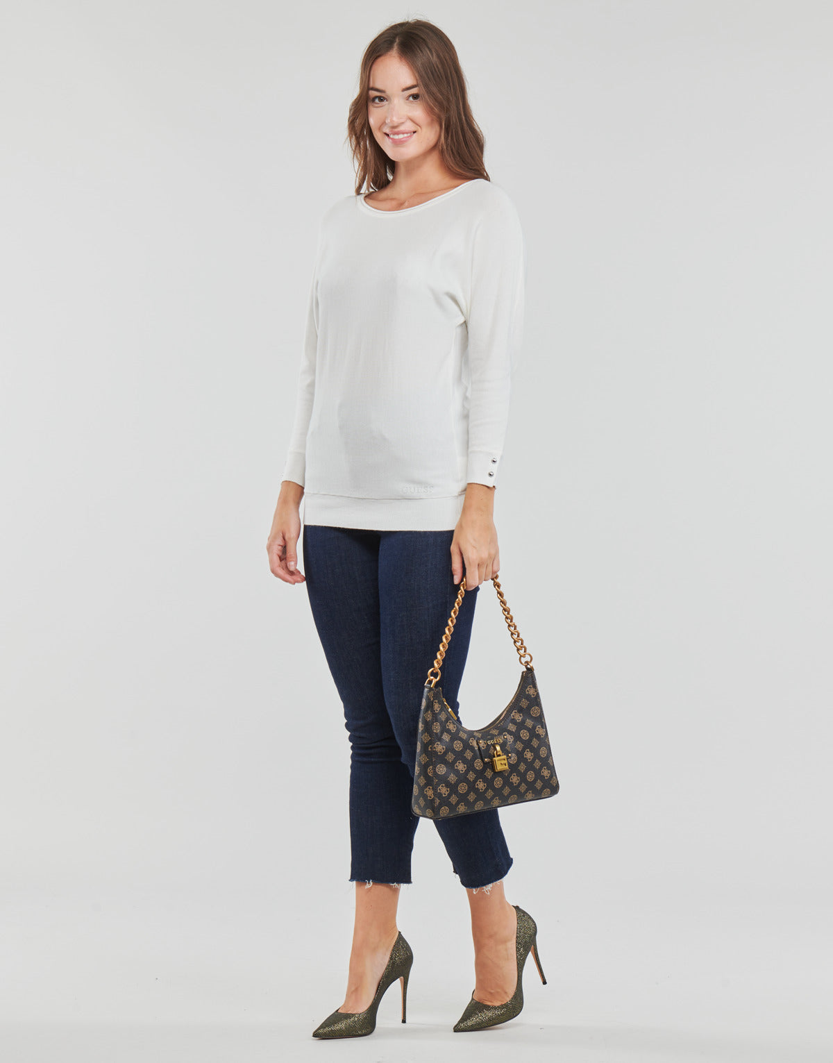 Maglione Donna Guess ADELE BAT SLEEVE Beige