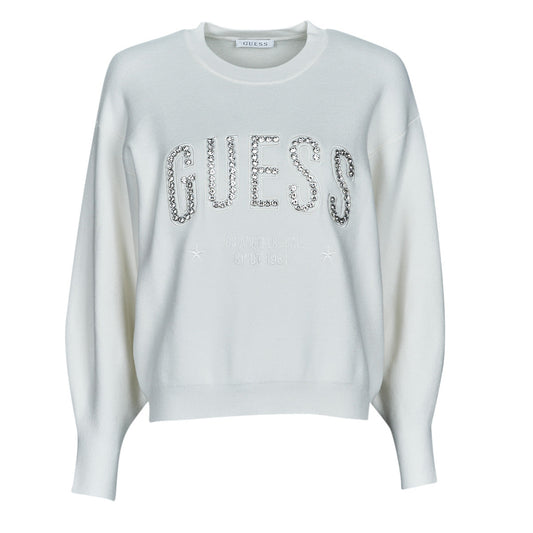 Maglione Donna Guess ESTELLE RN LS Bianco
