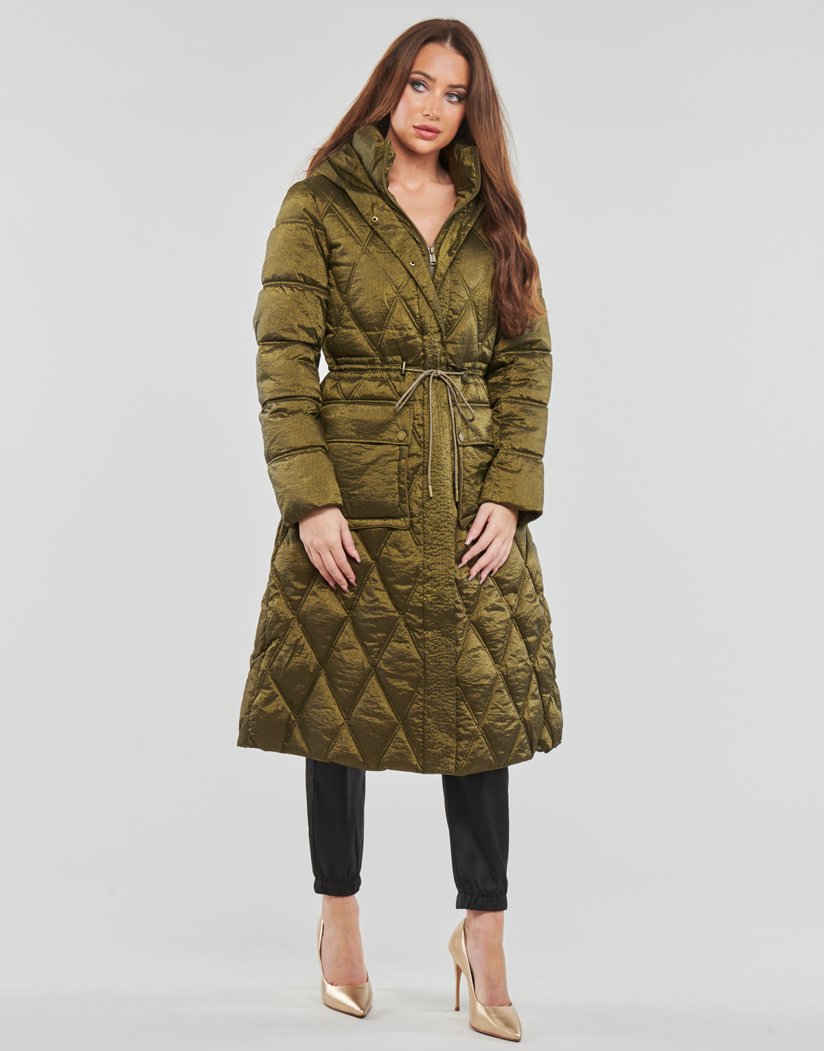 Piumino Donna Guess LUCILLE JACKET Kaki