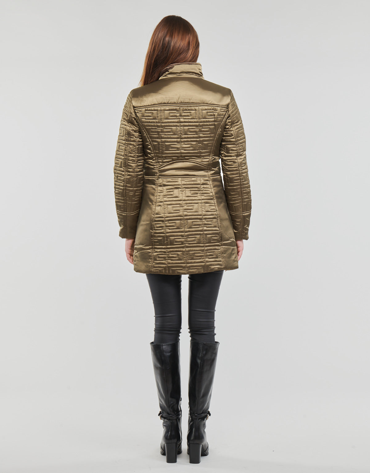 Piumino Donna Guess MARINE LONG JACKET Kaki