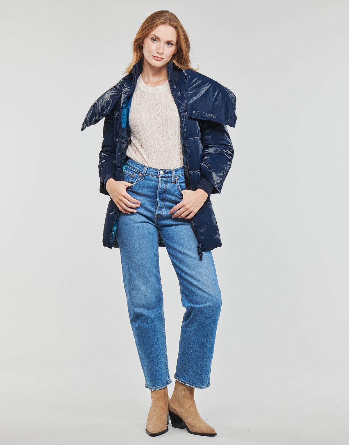 Piumino Donna Guess MATHILDE JACKET Marine