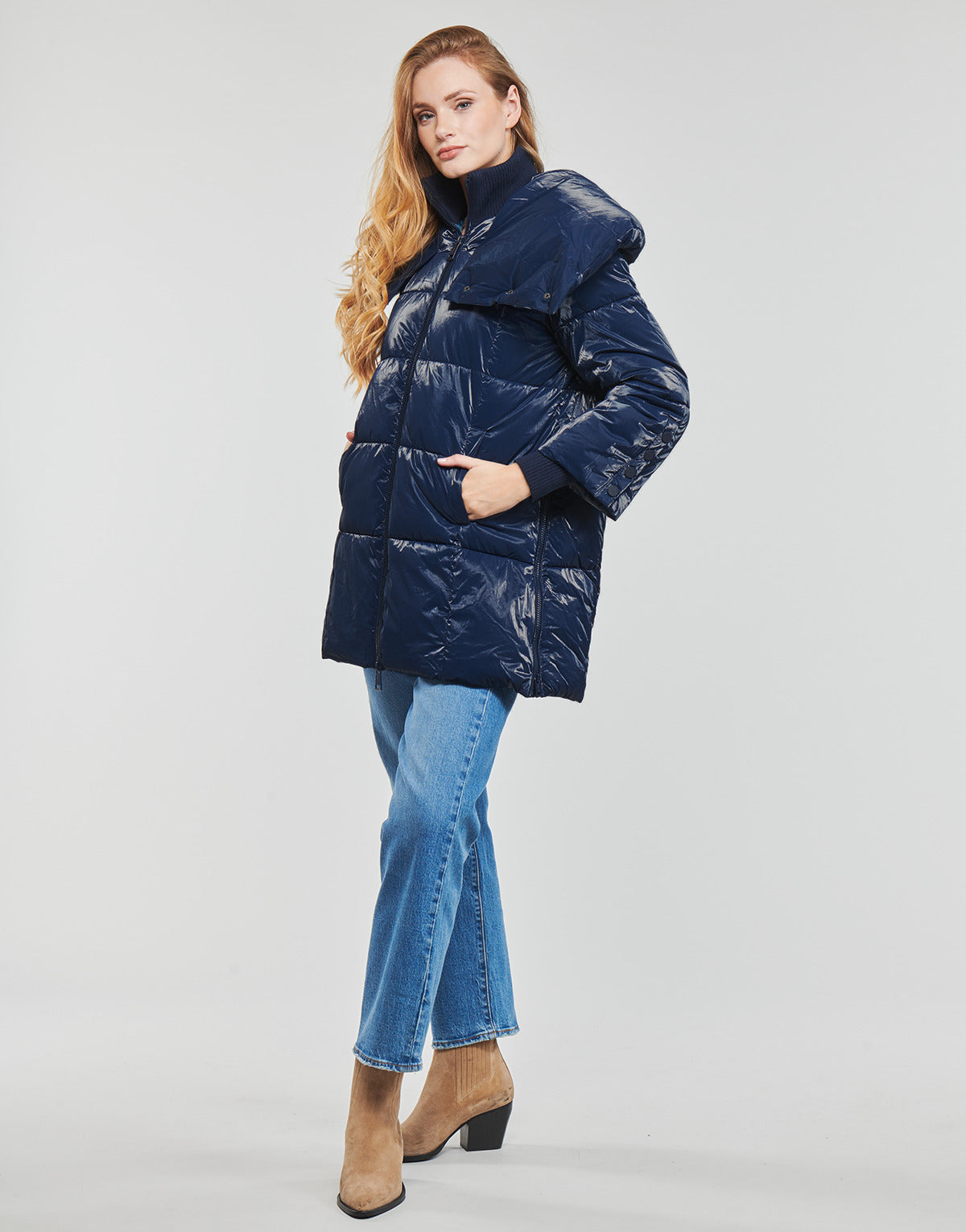 Piumino Donna Guess MATHILDE JACKET Marine
