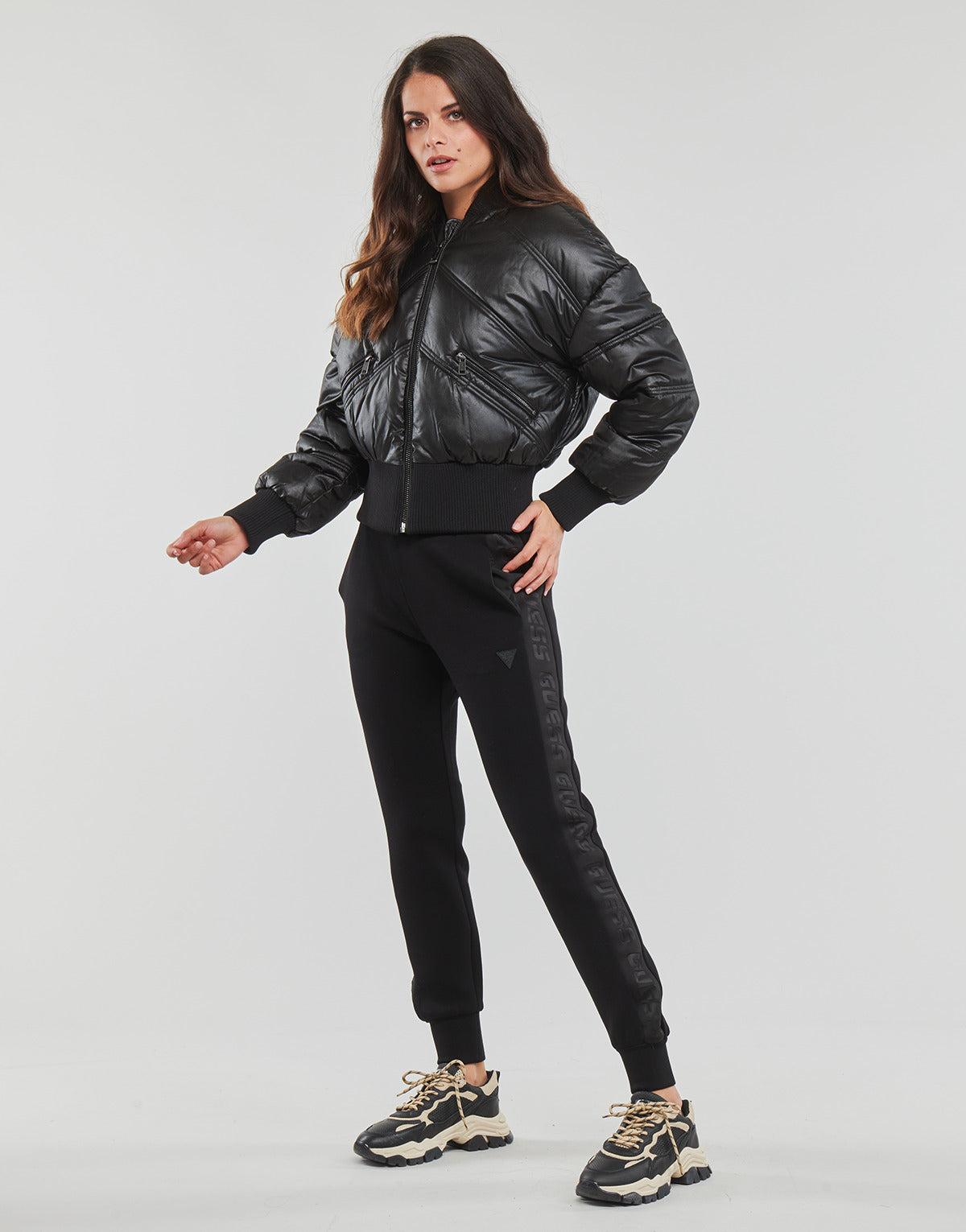 Piumino Donna Guess LOU BOMBER Nero