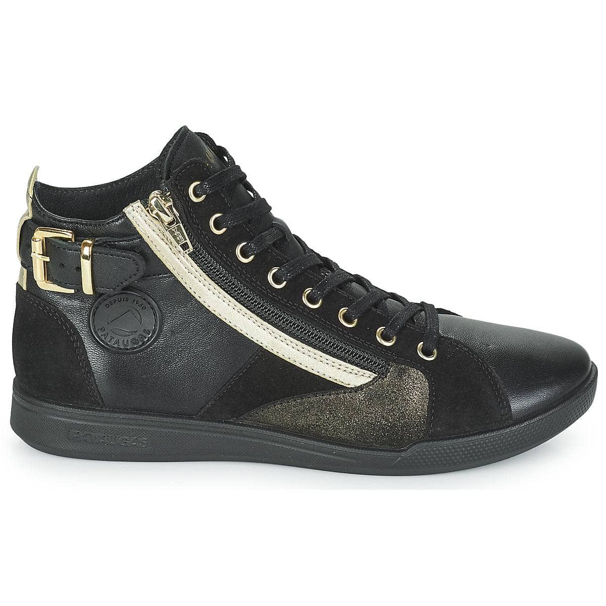 Sneakers alte Donna Pataugas PALME MIX Nero