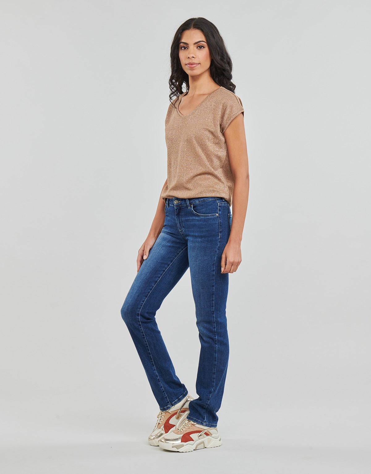 Jeans Flare Donna Only ONLALICIA LIFE REG STRT DNM DOT Blu