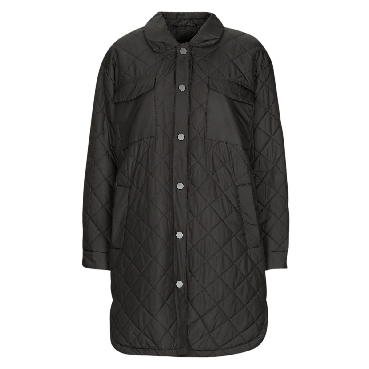 Piumino Donna Only ONLNEWTANZIA LONG QUILT SHACKET CC OTW Nero