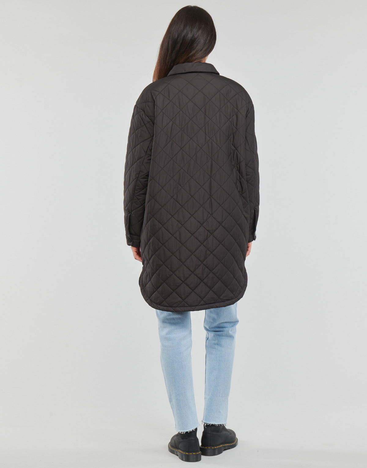 Piumino Donna Only ONLNEWTANZIA LONG QUILT SHACKET CC OTW Nero