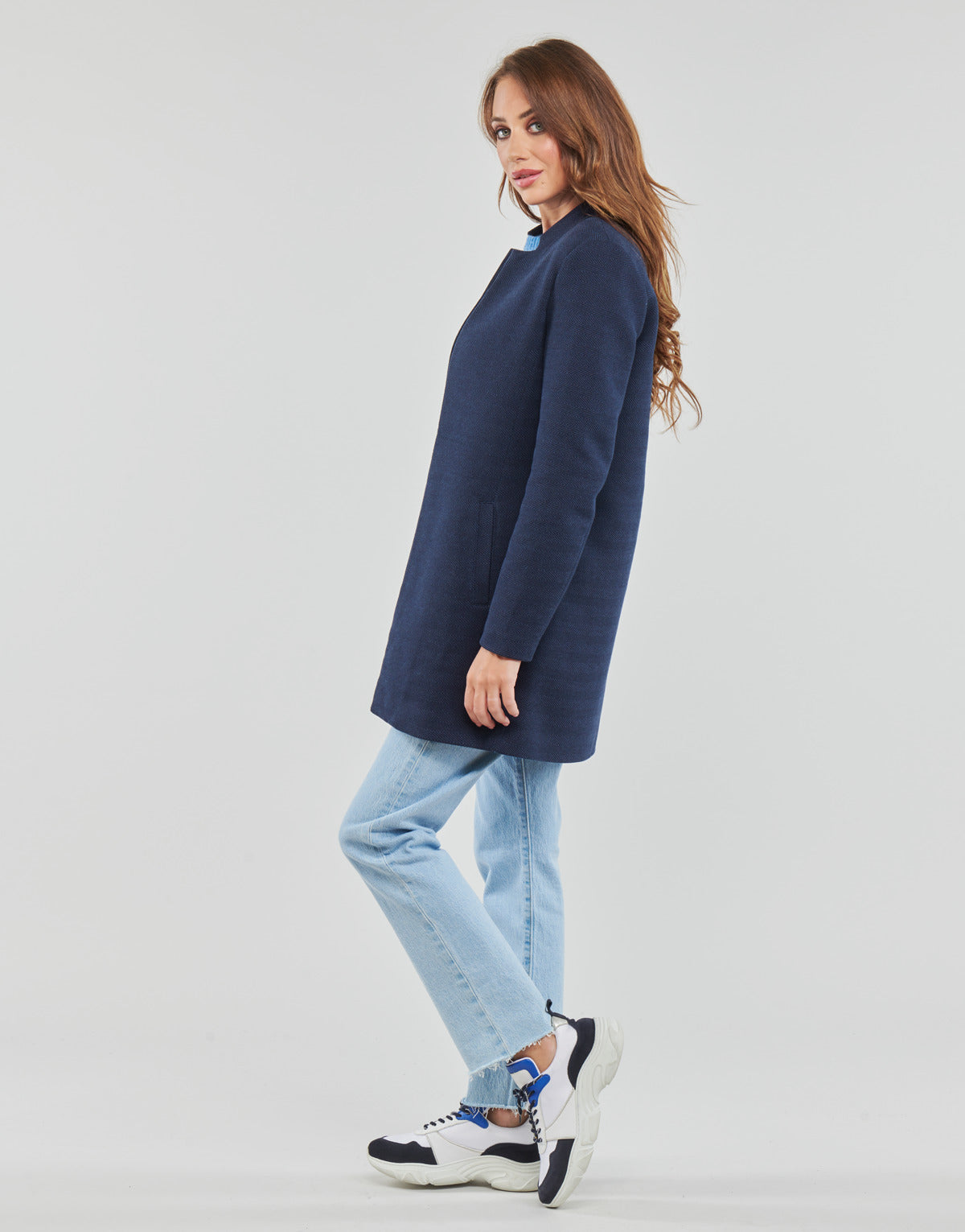 Mantella Donna Only ONLSOHO-LINEA L/S COATIGAN CC PNT Marine