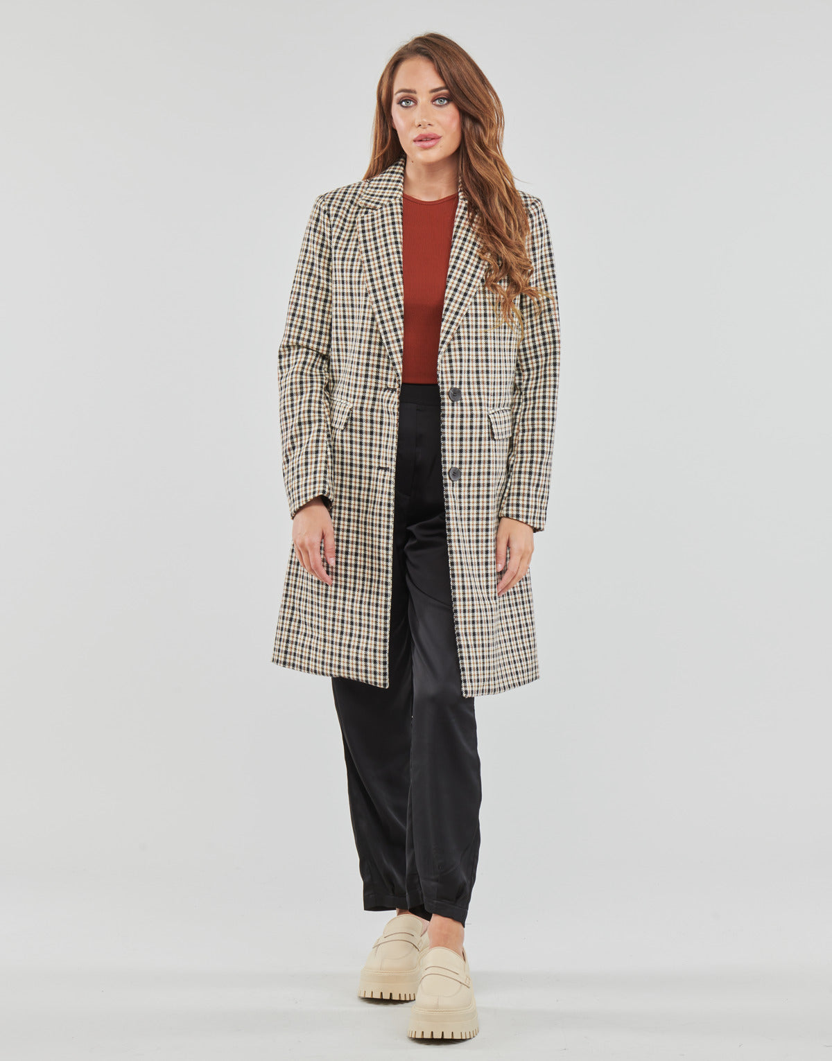 Mantella Donna Only ONLNORMA ASTRID CHECK COAT CC OTW Multicolore