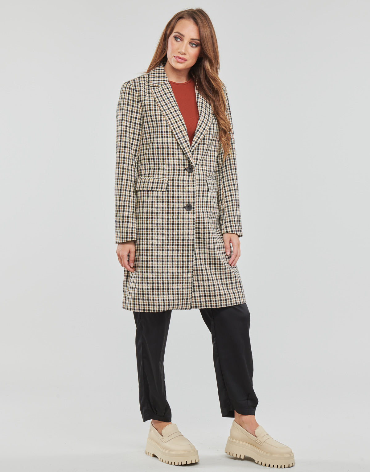 Mantella Donna Only ONLNORMA ASTRID CHECK COAT CC OTW Multicolore