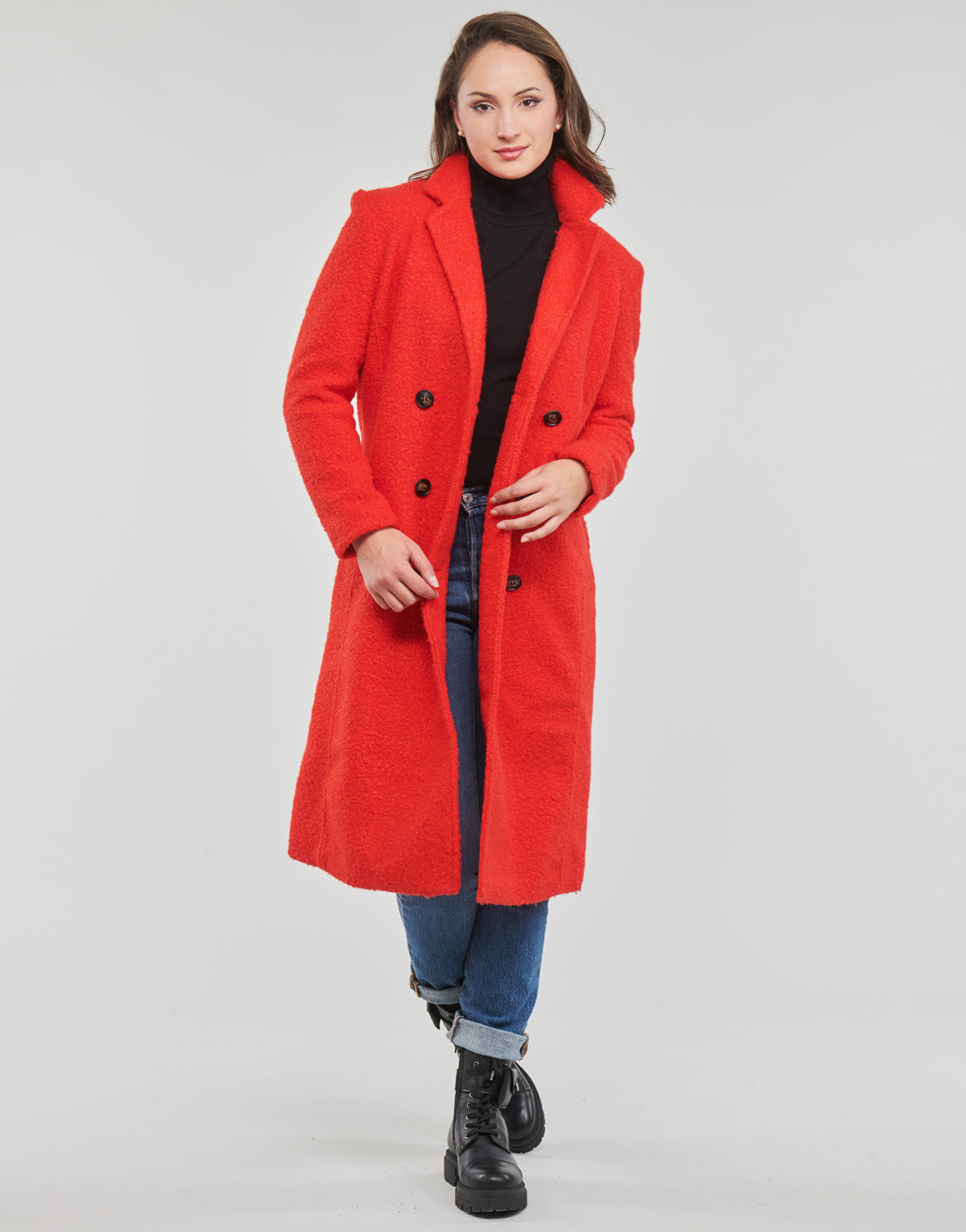 Mantella Donna Only ONLPIPER COAT CC OTW Rosso