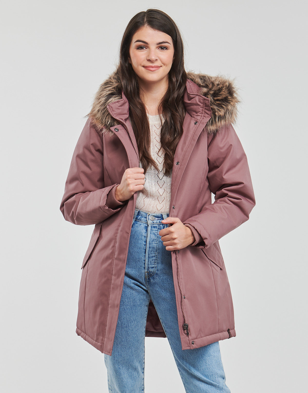 Parka Donna Only ONLKATY PARKA COAT CC OTW Rosa