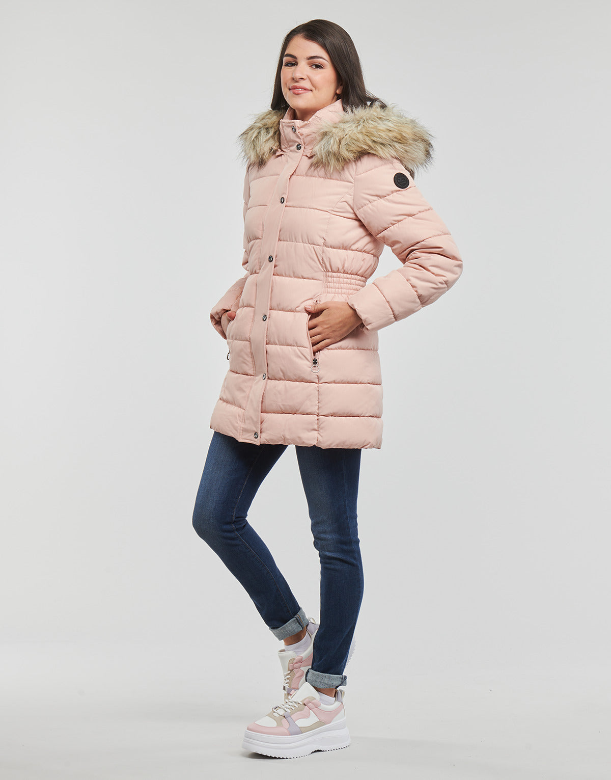Piumino Donna Only  ONLLUNA QUILTED COAT CC OTW  Rosa