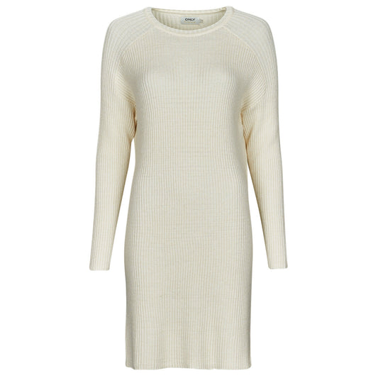 Abito corto Donna Only ONLFIA KATIA L/S DRESS CC KNT Bianco