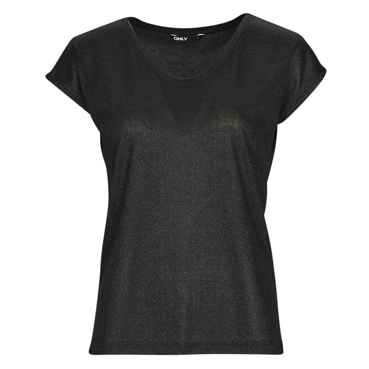 T-shirt Donna Only ONLSILVERY S/S V NECK LUREX TOP JRS Nero