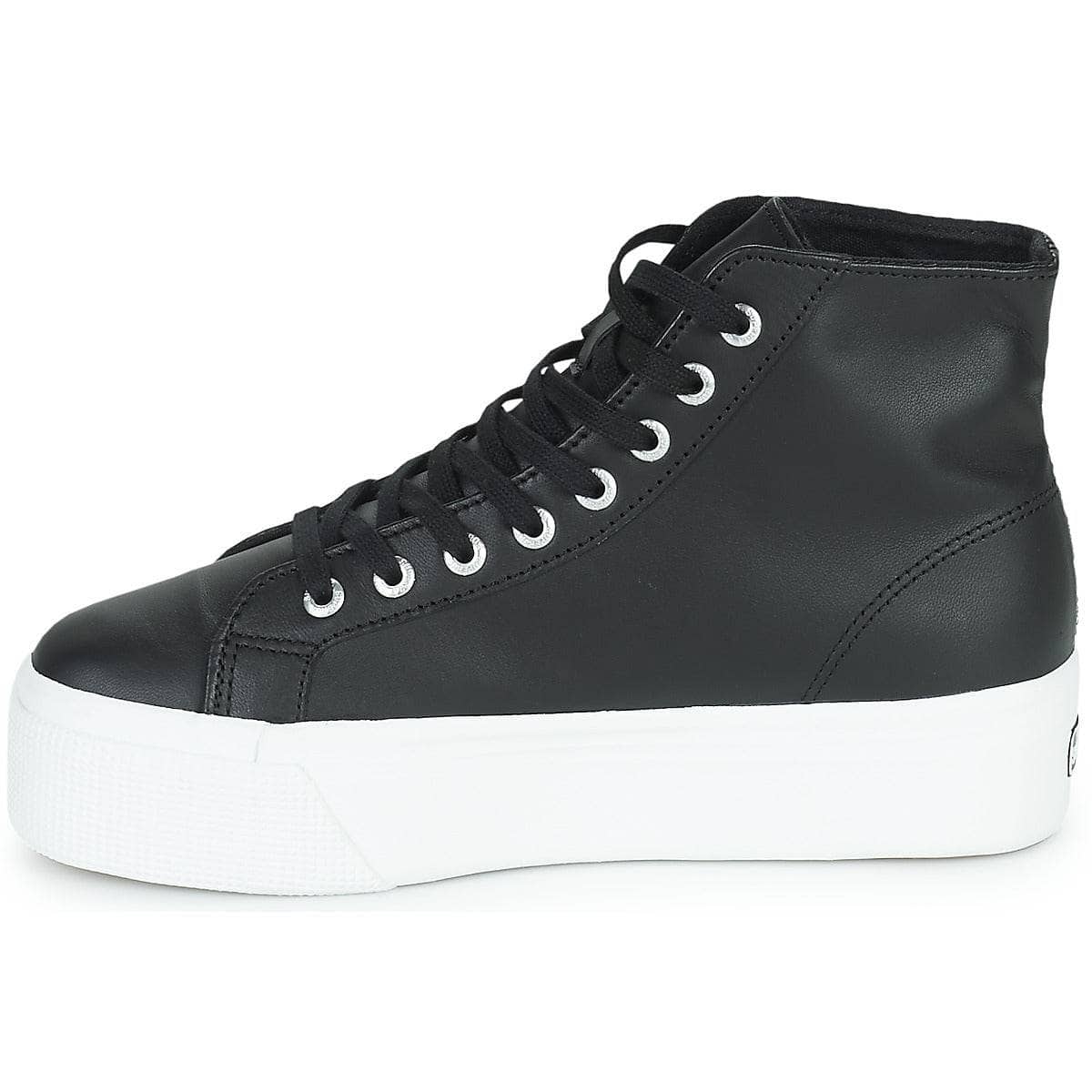 Sneakers alte Donna Superga 2730 HI TOP NAPPA Nero