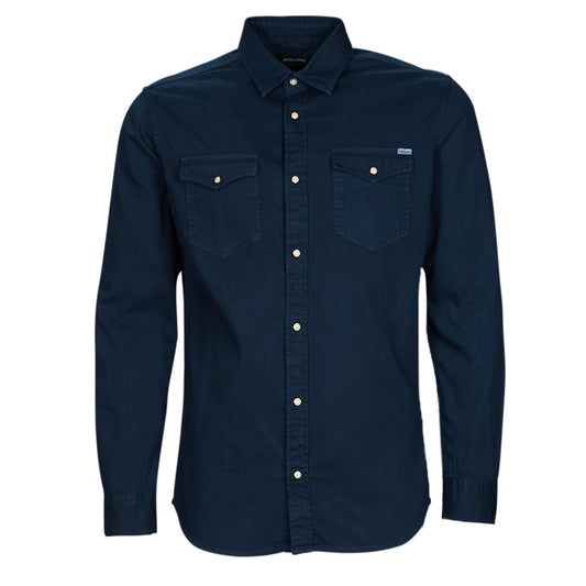 Camicia a maniche lunghe Uomo Jack & Jones  JJESHERIDAN SHIRT  Blu