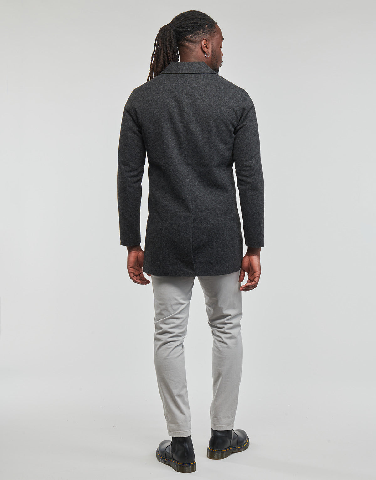 Mantella Uomo Jack & Jones JJTOMMY WOOL COAT Grigio