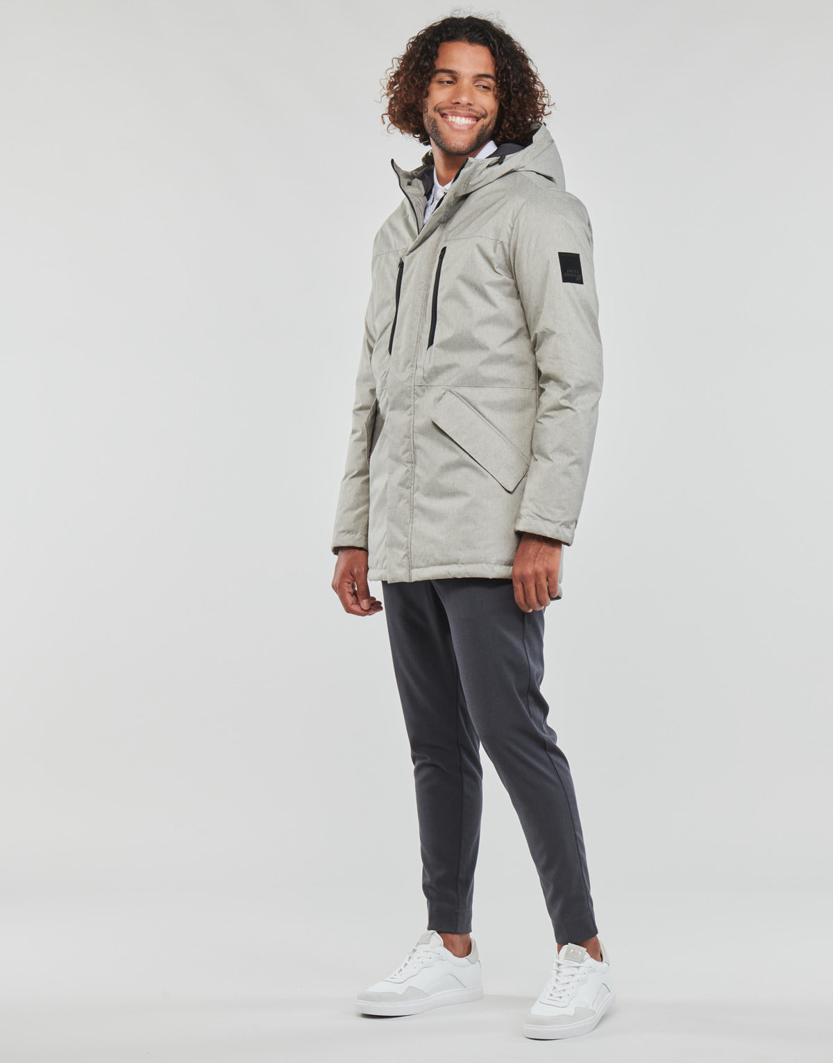 Parka Uomo Jack & Jones  JCOBACH PARKA  Grigio