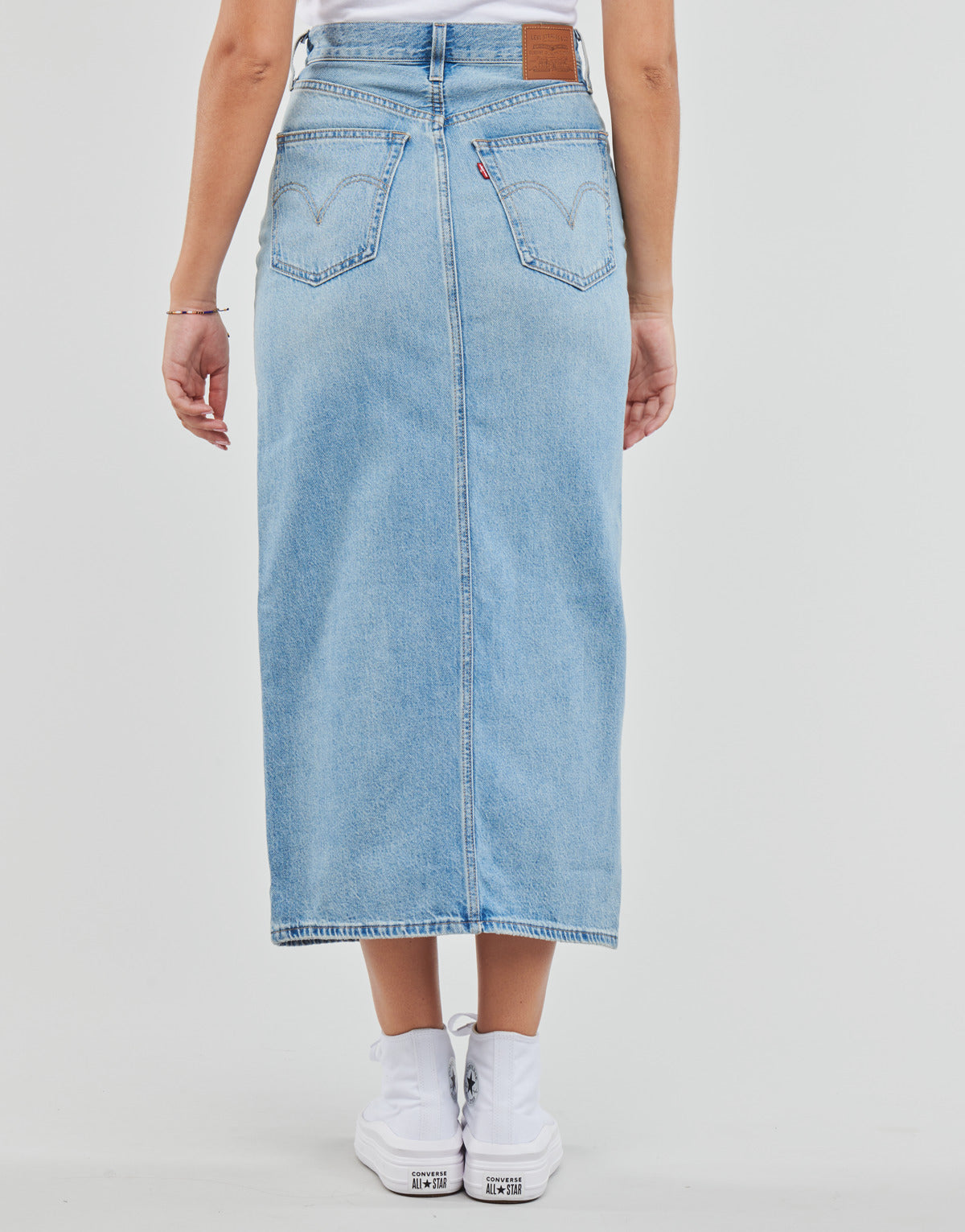 Gonna Donna Levis  SLIT FRONT SKIRT  Blu