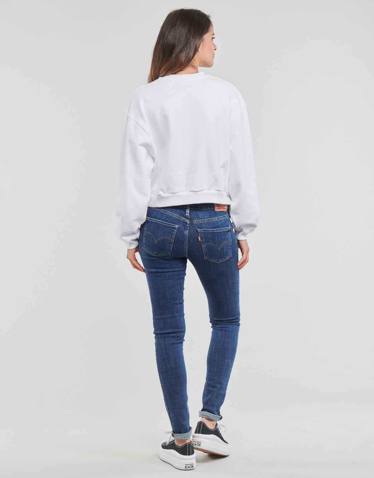 Felpa Donna Levis GRAPHIC VINTAGE CREW Bianco