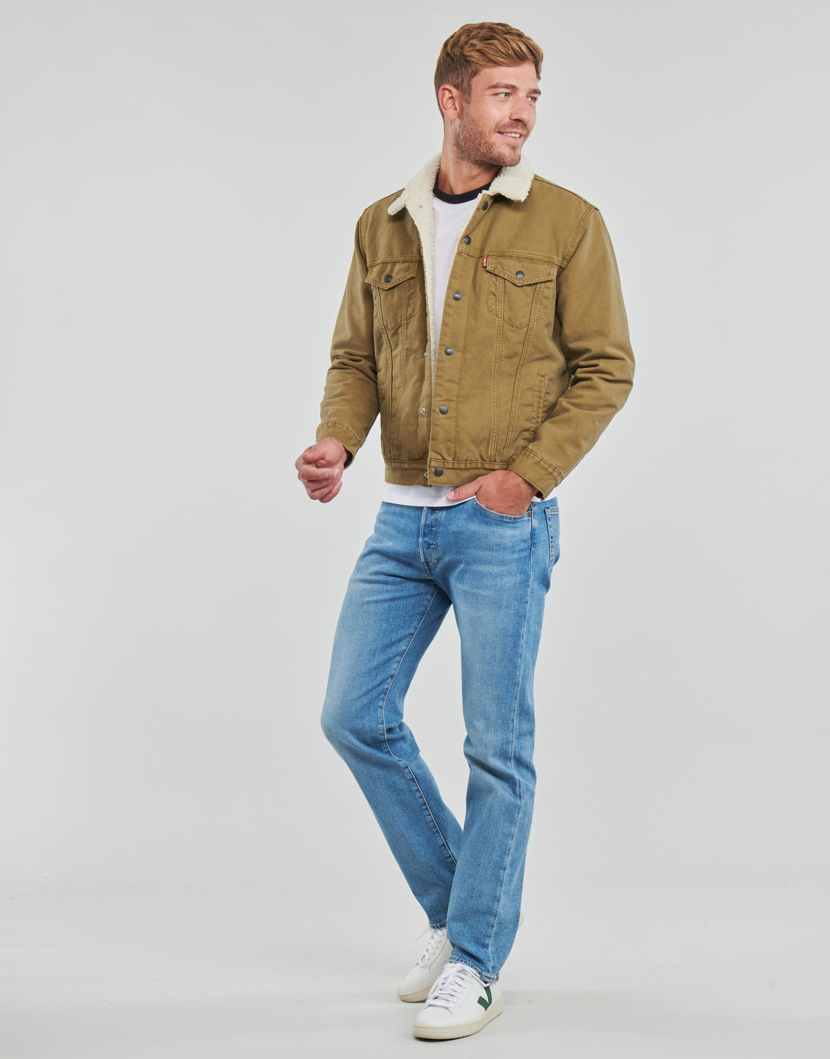 Giacca in jeans Uomo Levis  TYPE 3 SHERPA TRUCKER  Beige