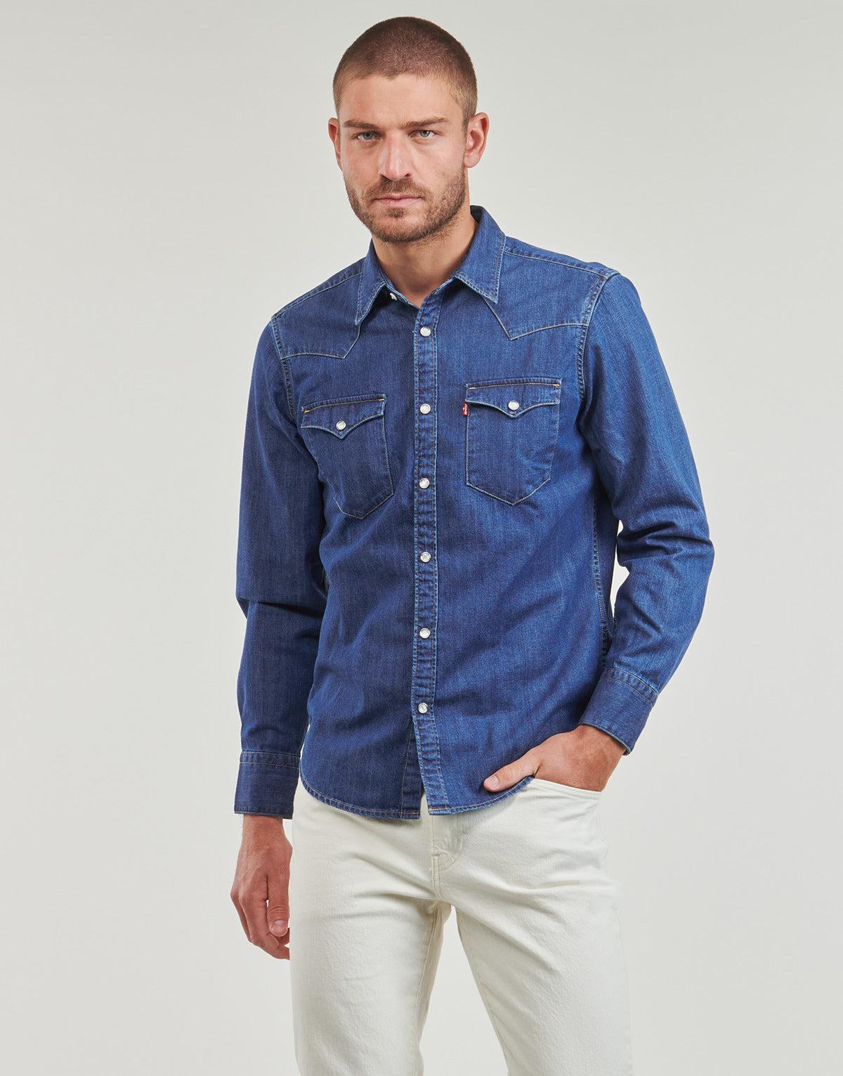 Camicia a maniche lunghe Uomo Levis  BARSTOW WESTERN STANDARD  Blu