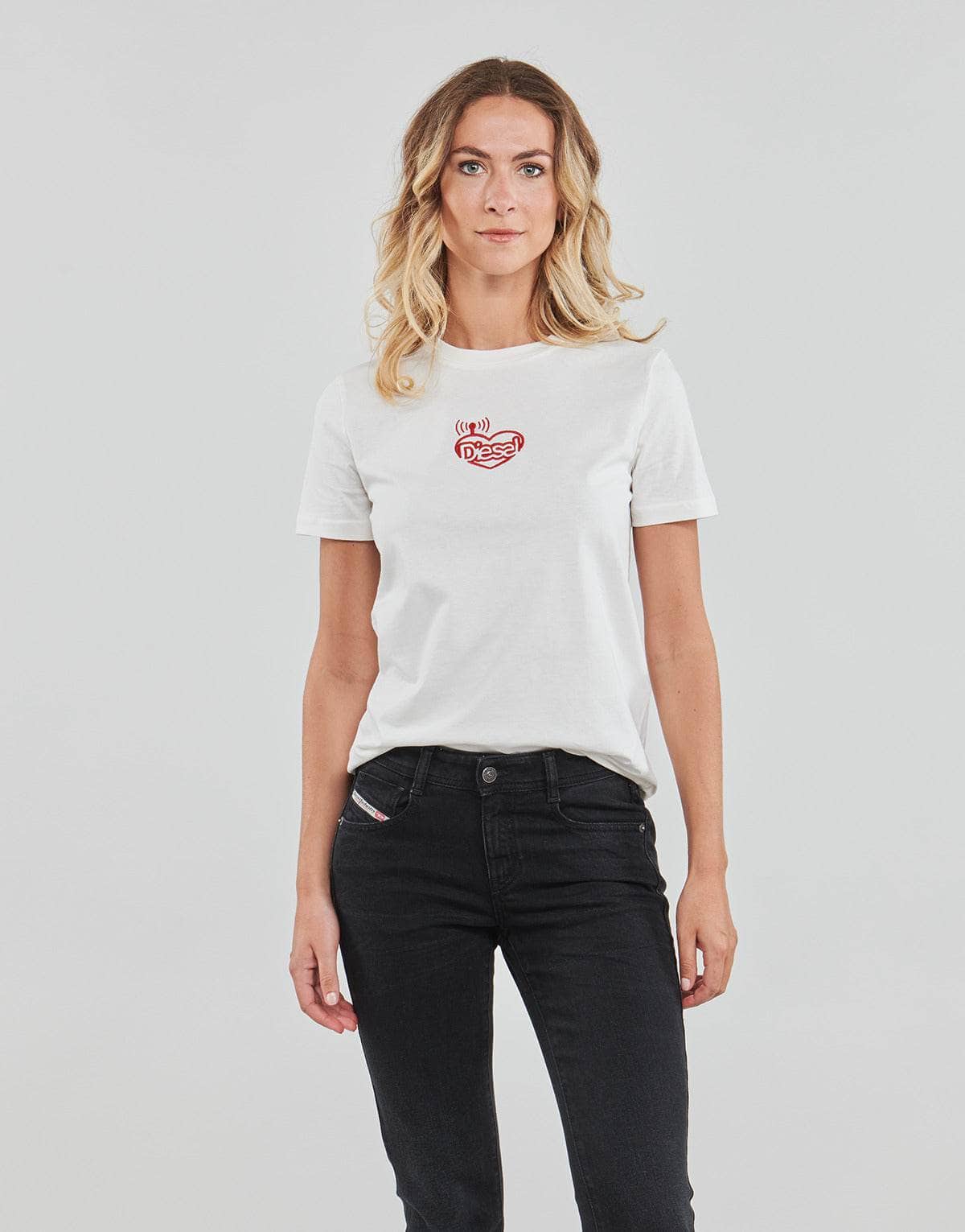 T-shirt Donna Diesel T-REG-E9 Bianco
