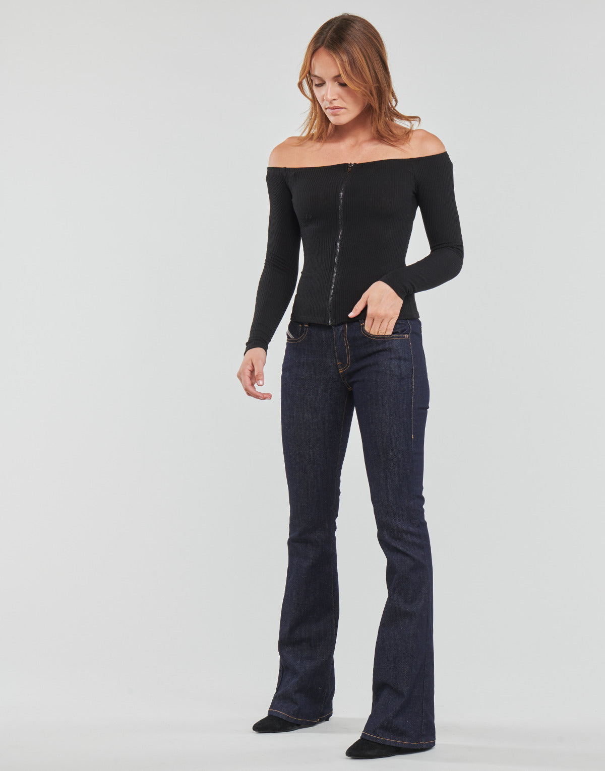 Jeans Bootcut Donna Diesel 1969 D-EBBEY Blu