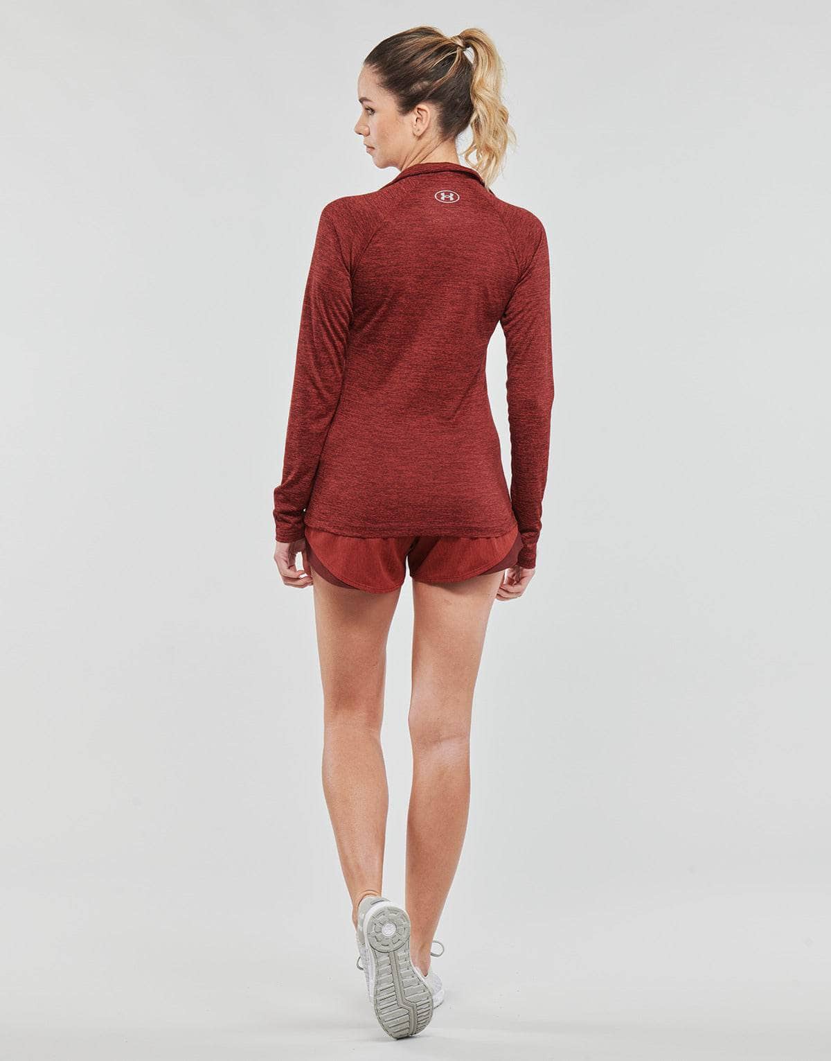 T-shirts a maniche lunghe Donna Under Armour Tech 1/2 Zip - Twist Marrone