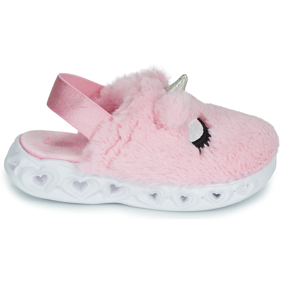 Pantofole bambini ragazza Skechers HEART LIGHTS SANDALS Rosa