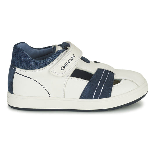 Scarpe bambini ragazzo Geox B BIGLIA B. A - NAPPA + SCAM. Bianco