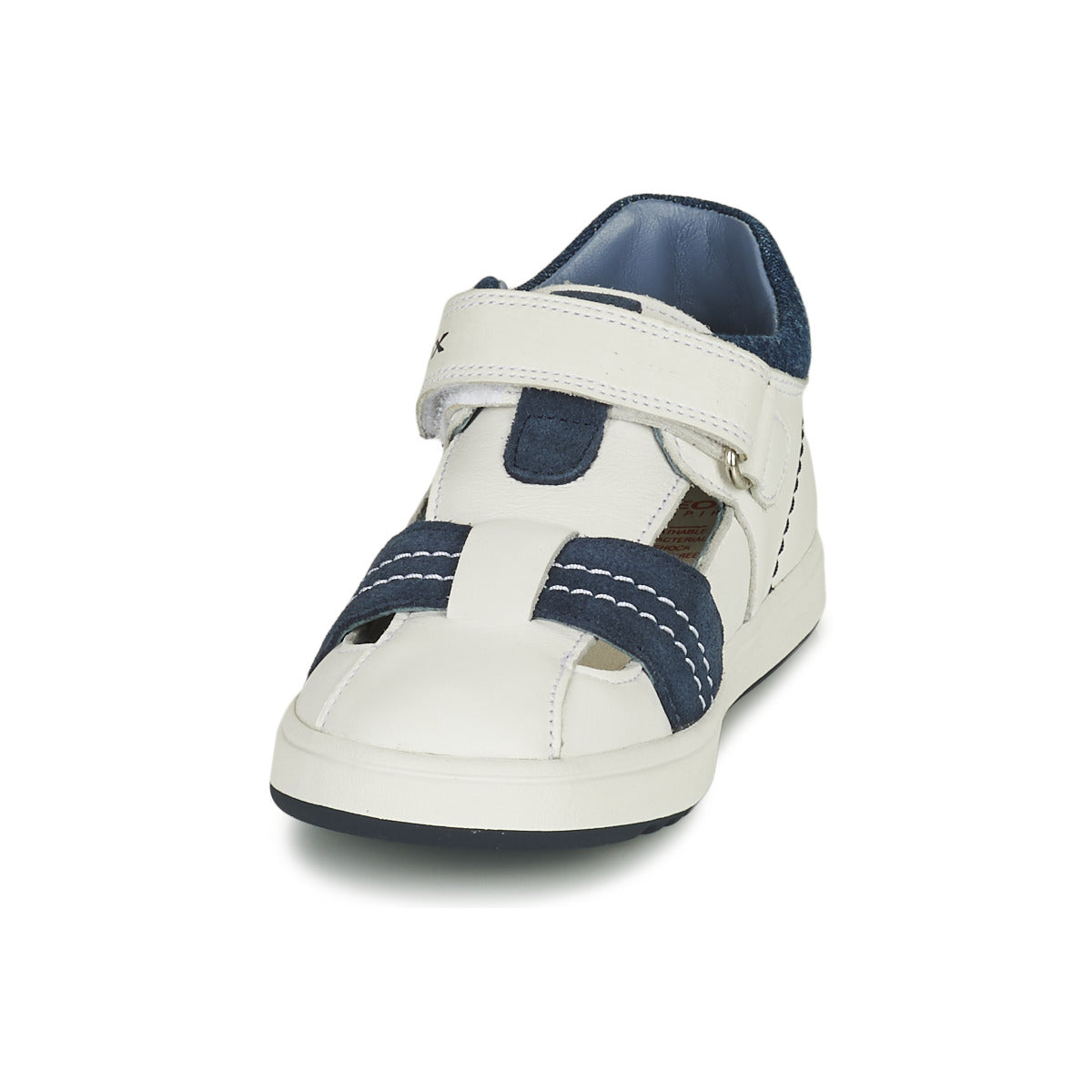 Scarpe bambini ragazzo Geox B BIGLIA B. A - NAPPA + SCAM. Bianco