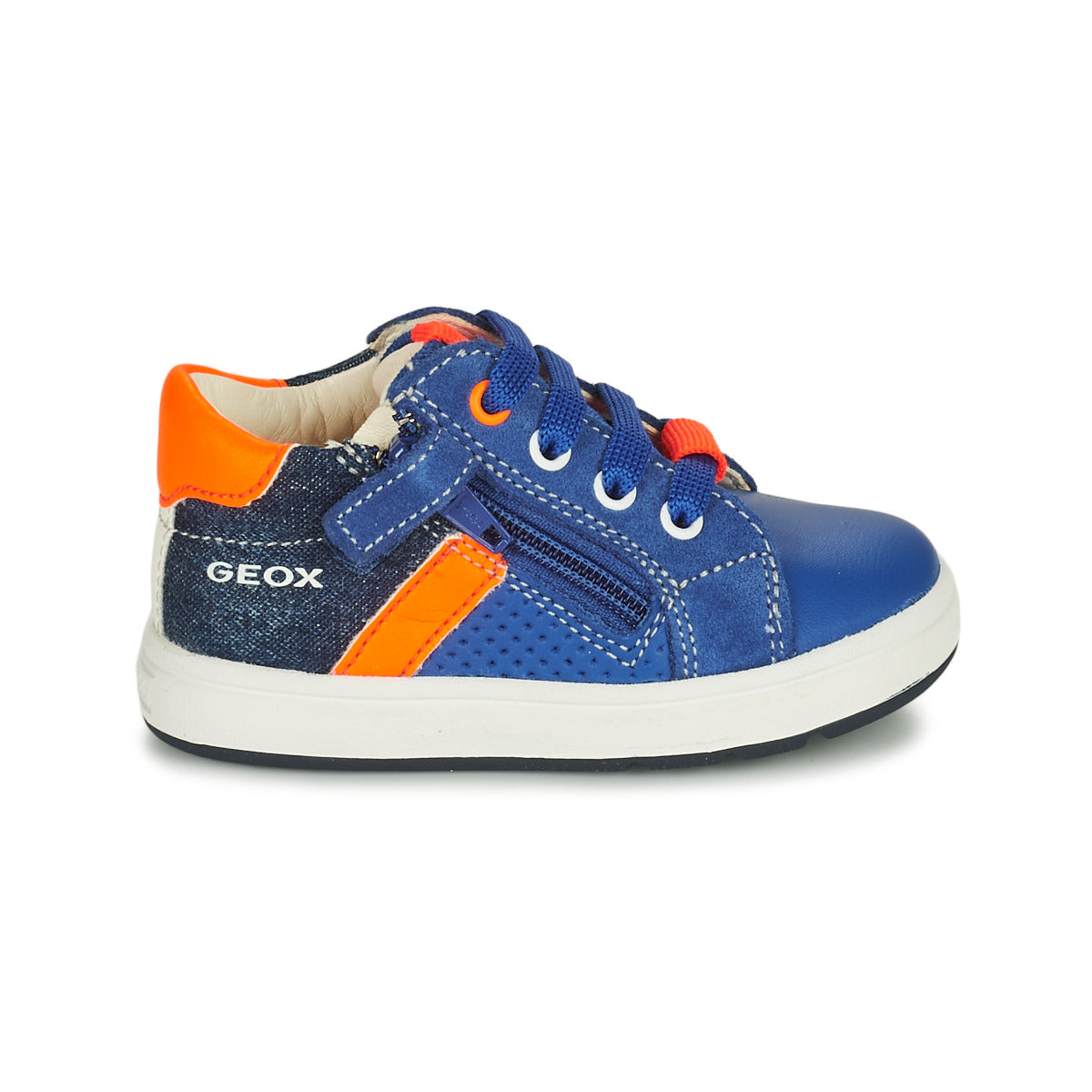Scarpe bambini ragazzo Geox B BIGLIA B. B - NAPPA + DENIM SL Blu