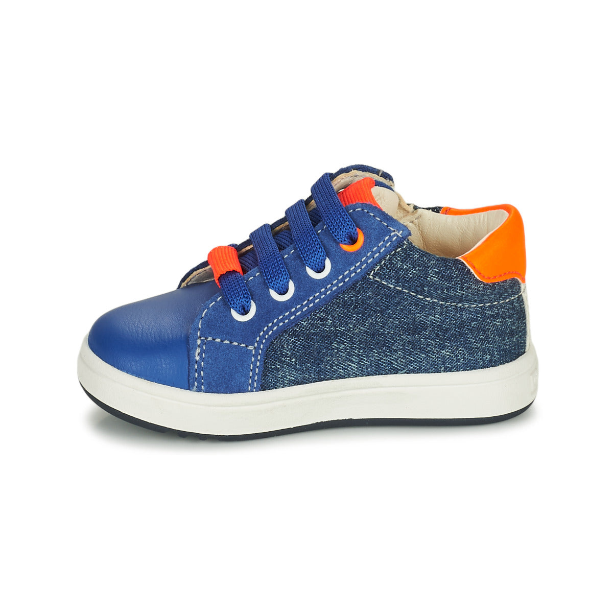 Scarpe bambini ragazzo Geox B BIGLIA B. B - NAPPA + DENIM SL Blu