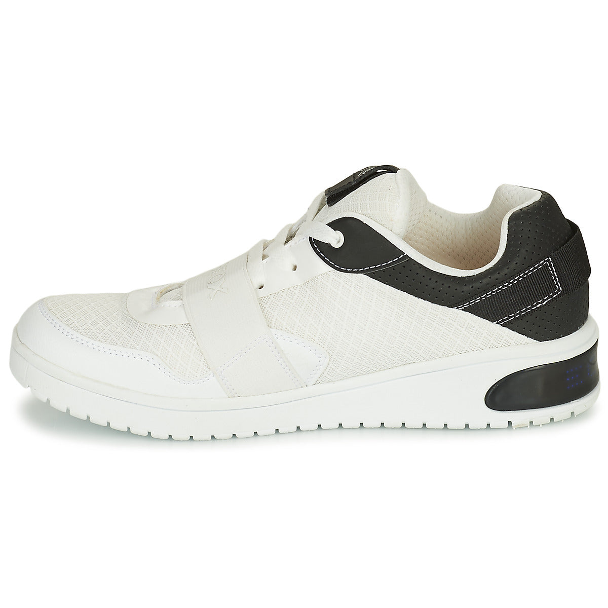 Scarpe bambini ragazzo Geox J XLED B. B - MESH + GEOBUCK Bianco