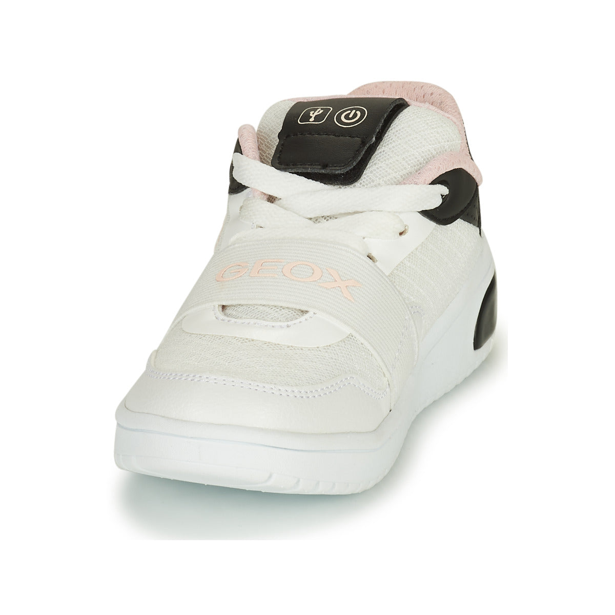 Scarpe bambini ragazzo Geox J XLED G. A - MESH + ECOP BOTT Bianco