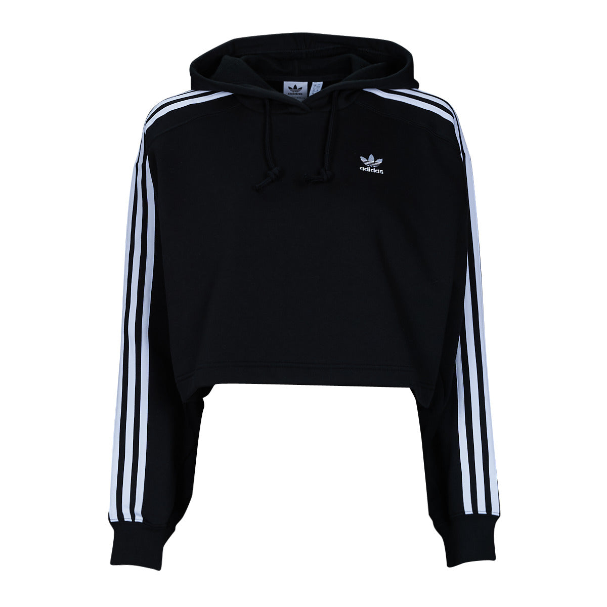 Felpa Donna adidas SHORT HOODIE Nero