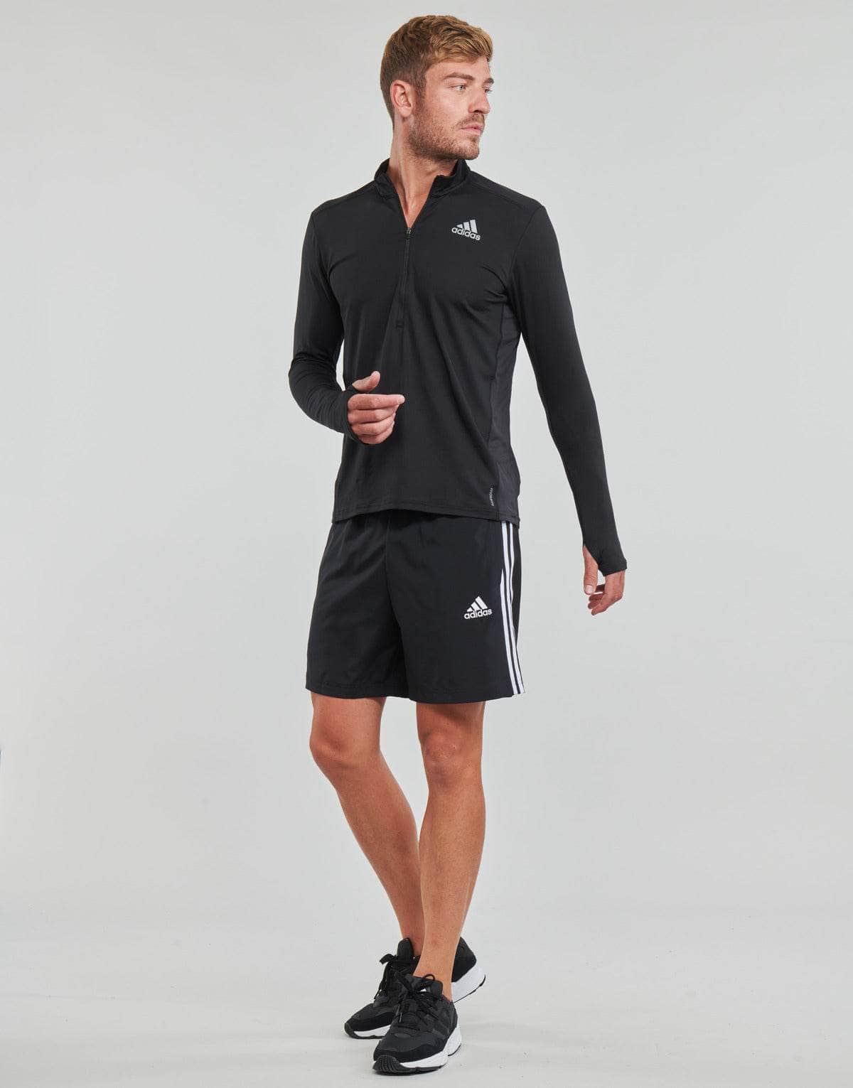 T-shirts a maniche lunghe Uomo adidas OTR 1/2 ZIP M Nero