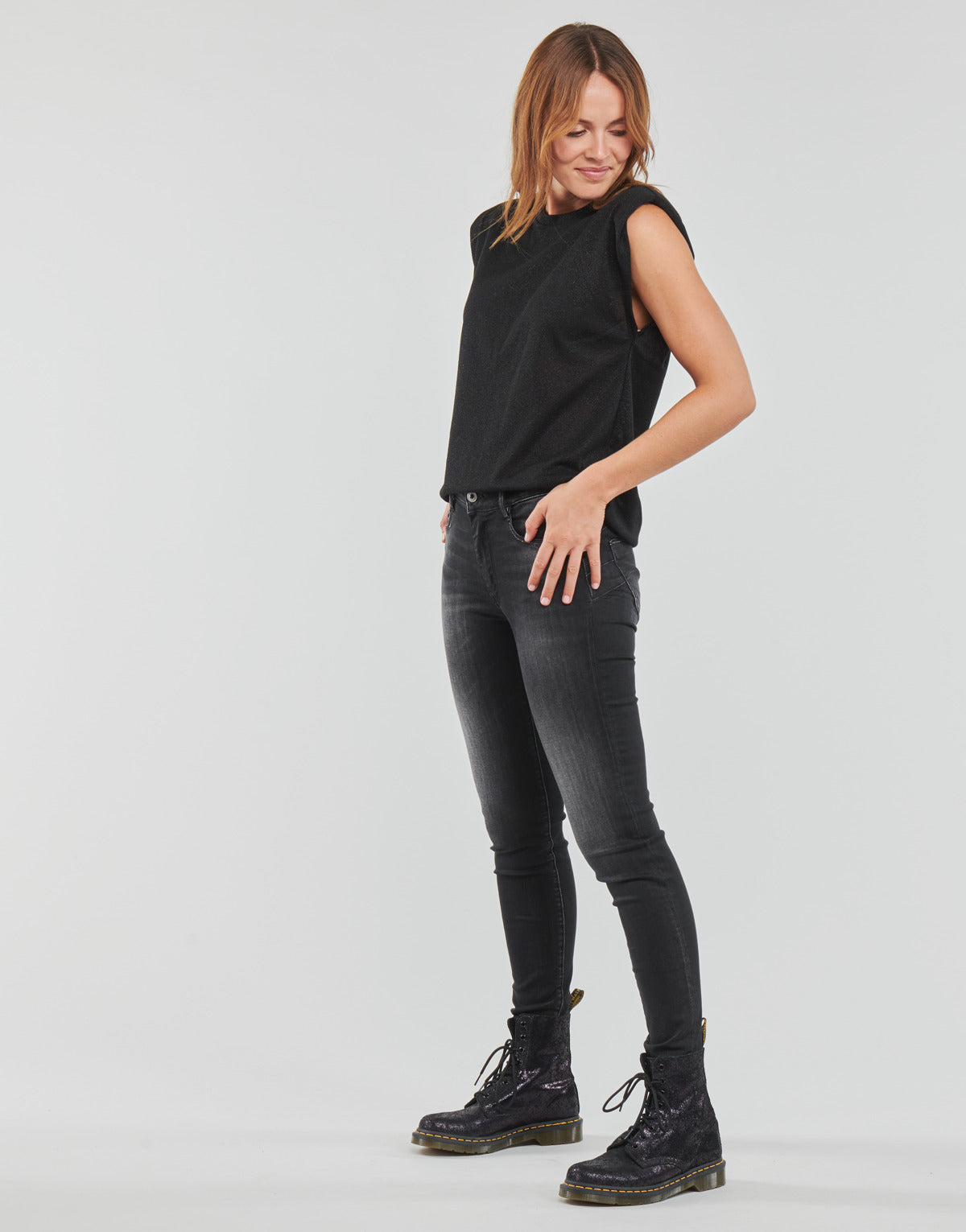 Jeans 3/4 & 7/8 Donna Le Temps des Cerises  PULP HIGH ACYA  Nero