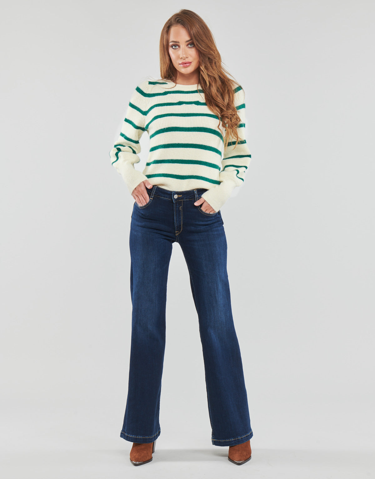 Jeans Flare Donna Le Temps des Cerises  PULP HIGH FLARE  Blu