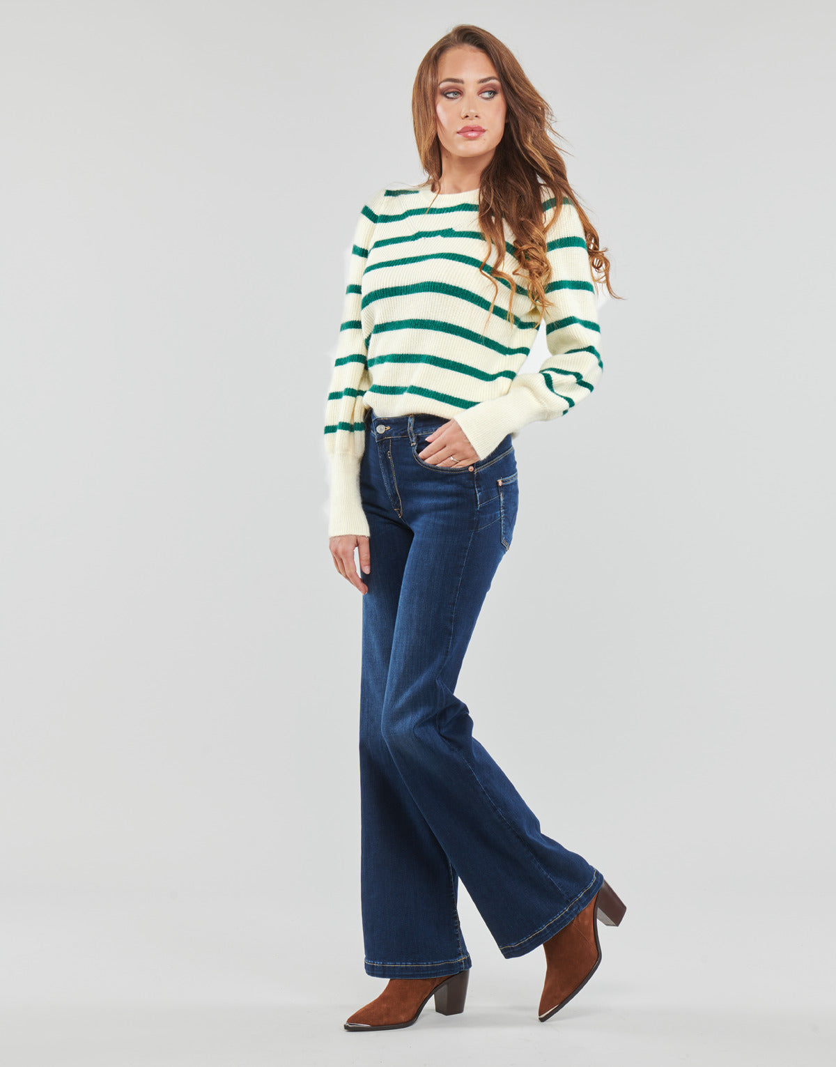 Jeans Flare Donna Le Temps des Cerises  PULP HIGH FLARE  Blu