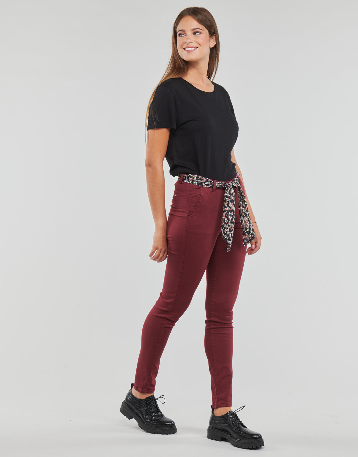 Pantalone Chino Donna Le Temps des Cerises DYLI Bordeaux