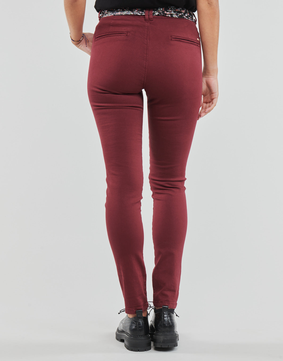 Pantalone Chino Donna Le Temps des Cerises DYLI Bordeaux