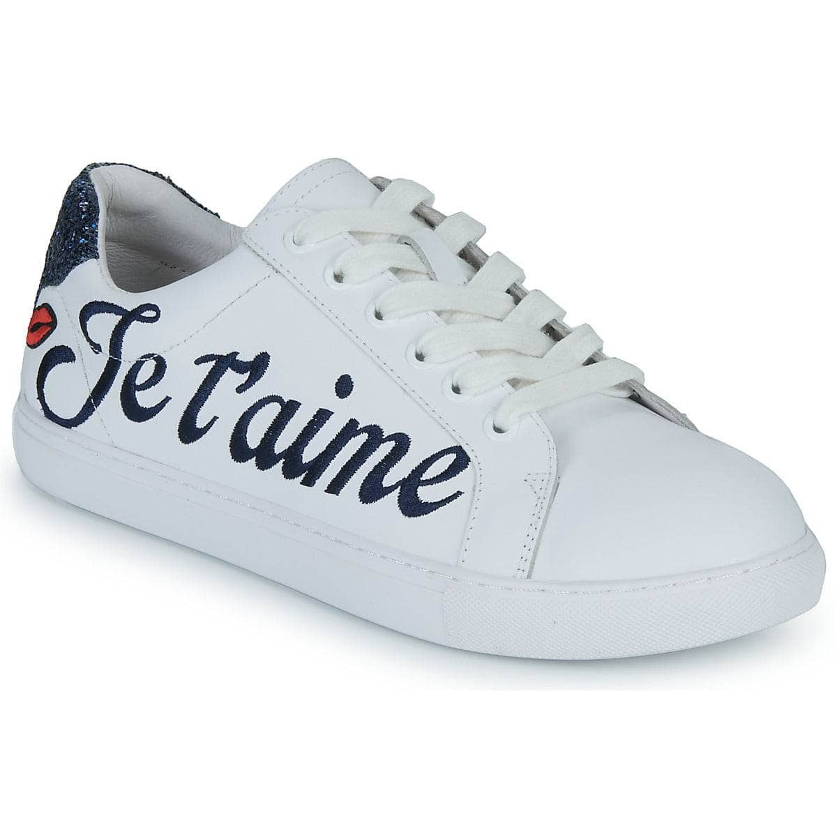 Sneakers basse Donna Bons baisers de Paname SIMONE JE T AIME MOI NON PLUS Bianco