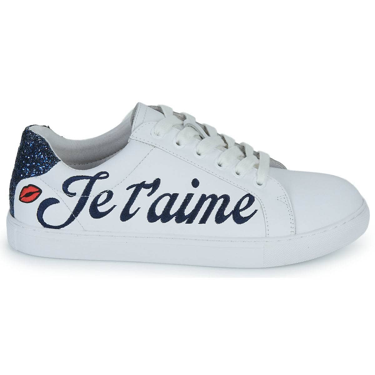 Sneakers basse Donna Bons baisers de Paname SIMONE JE T AIME MOI NON PLUS Bianco