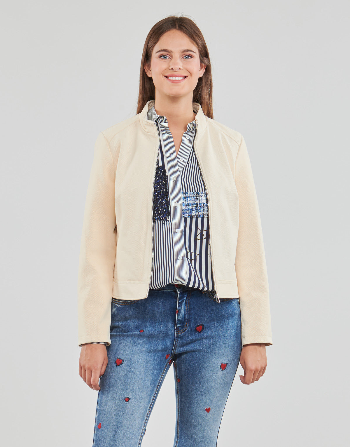 Giacca in pelle Donna Desigual LAS VEGAS Bianco