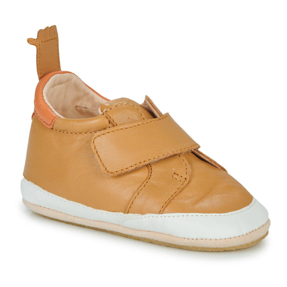 Ballerine bambina ragazza Easy Peasy MY BLUBLU BASKET VELCRO Marrone