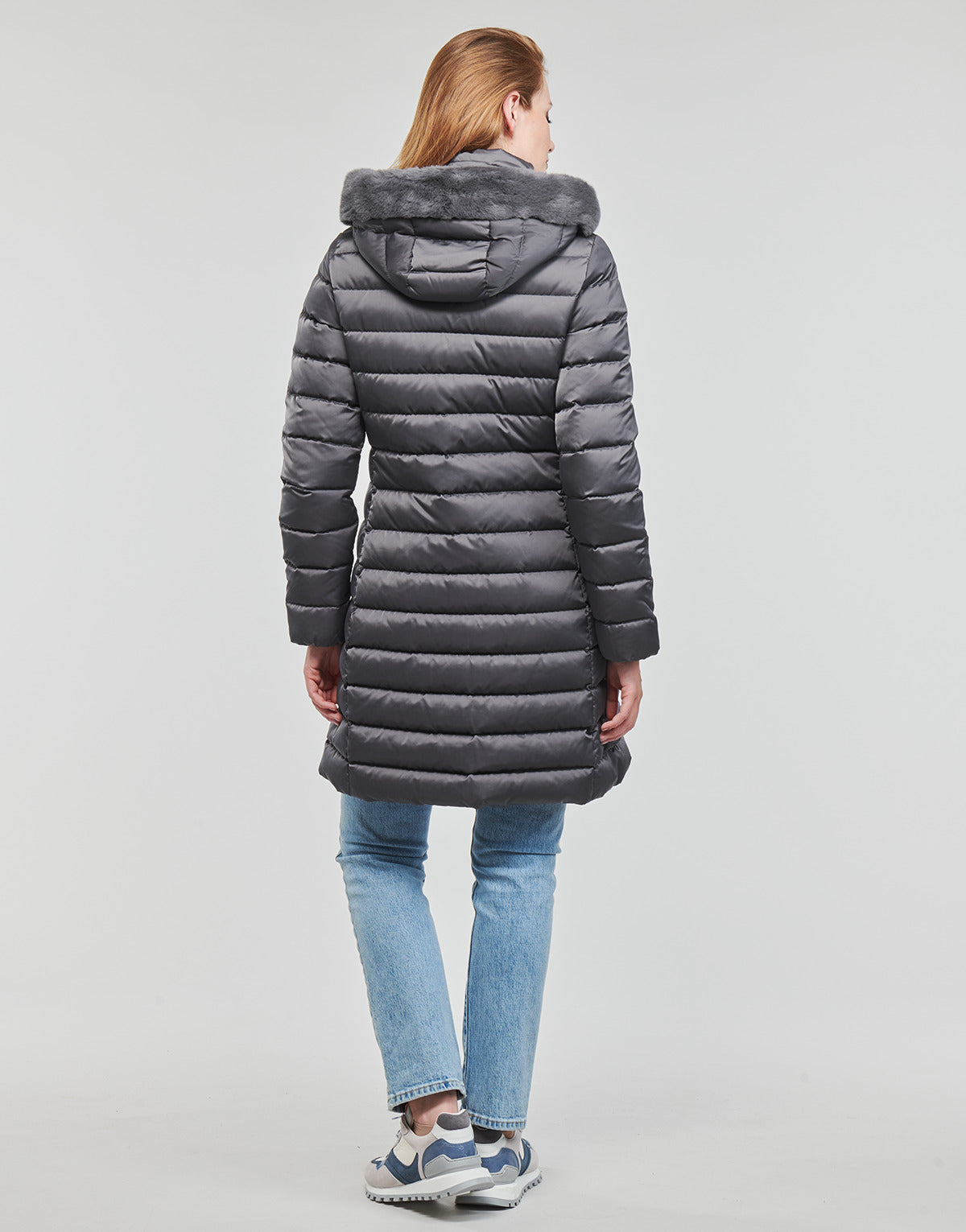 Piumino Donna Geox W BETTANIE LONG JKT Grigio